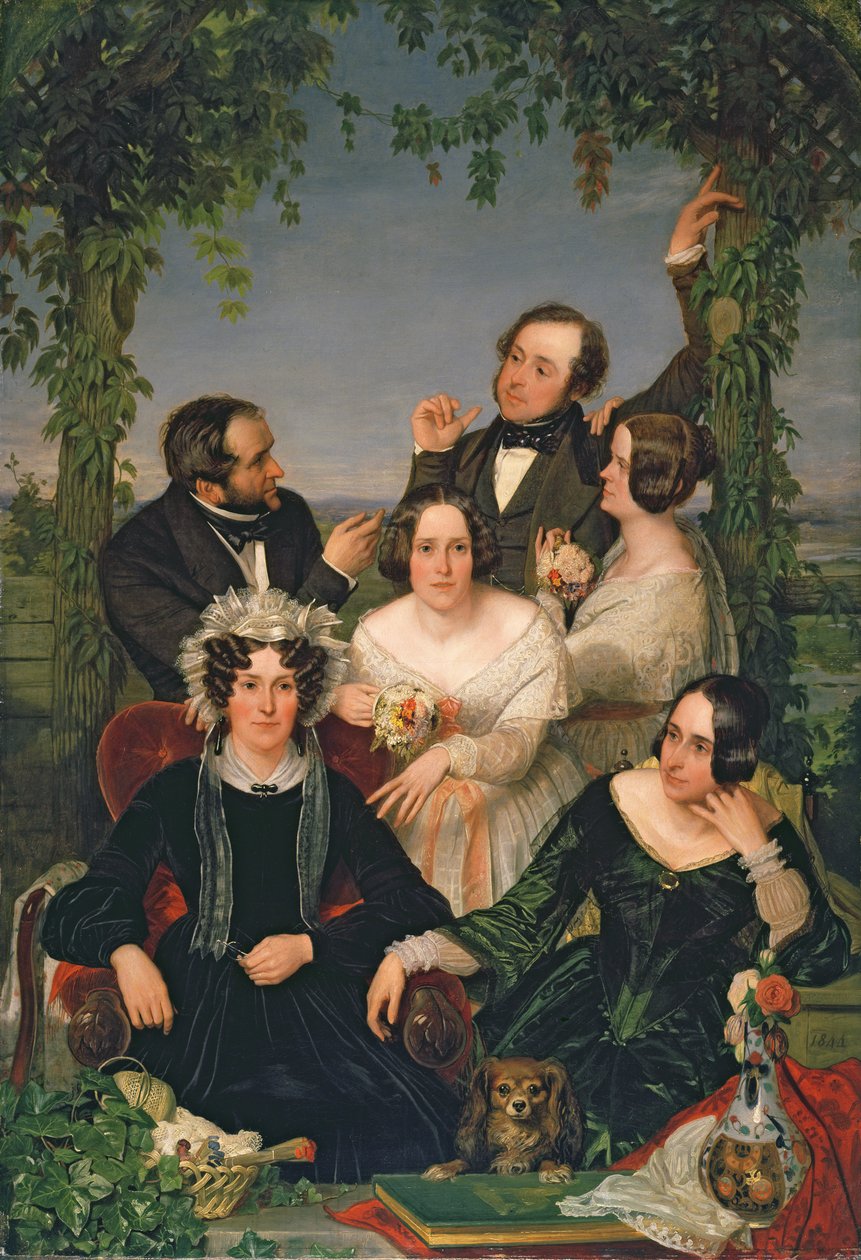 Perheryhmä (The Bromley Family) 1844 (öljy kankaalle) od Ford Madox Brown