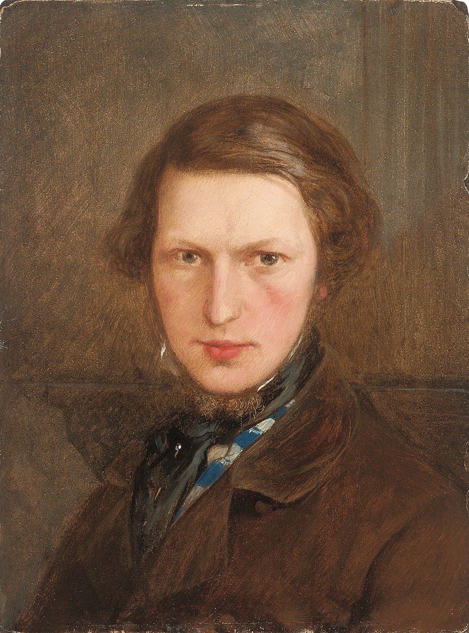 Autoportrét v hnědém kabátě, c. 1844 od Ford Madox Brown