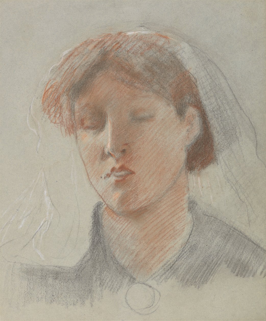 Umělcova žena Emma, na její svatební den od Ford Madox Brown