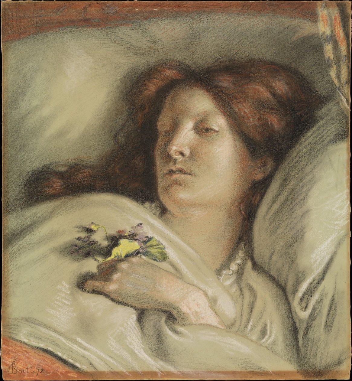 Uzdravující se žena (Portrét umělcovy manželky) od Ford Madox Brown