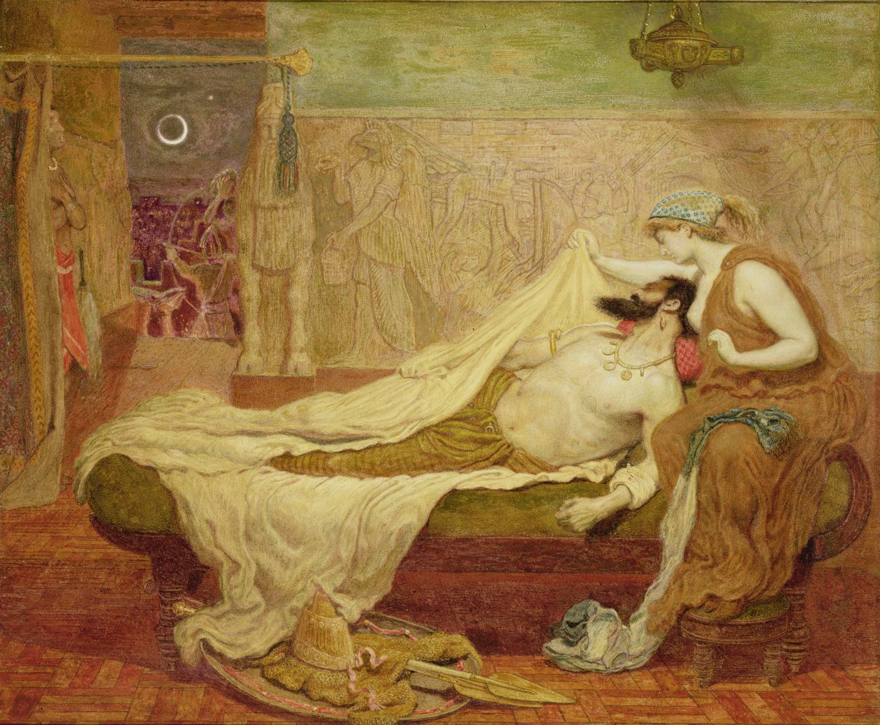 Sen o Sardanapalu od Ford Madox Brown