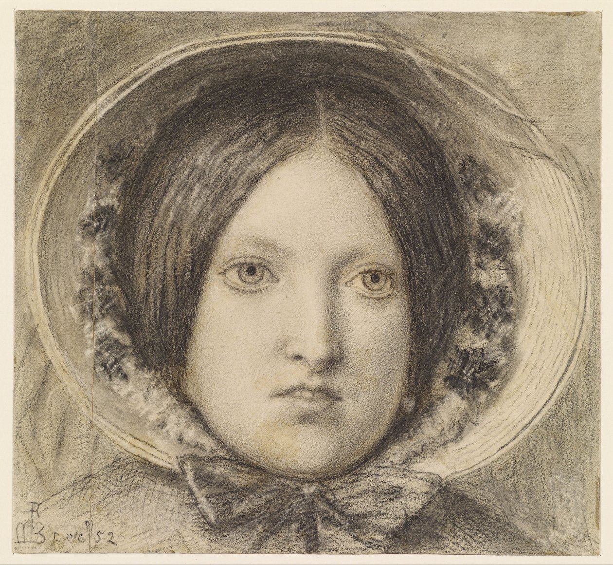 Poslední z Anglie - Portrét Emmy Hillové od Ford Madox Brown