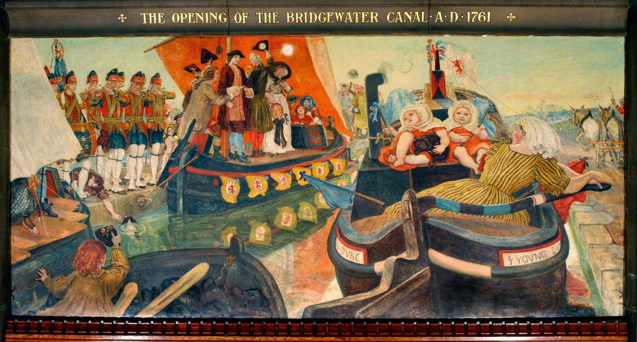Otevření kanálu Bridgewater AD 1761 od Ford Madox Brown