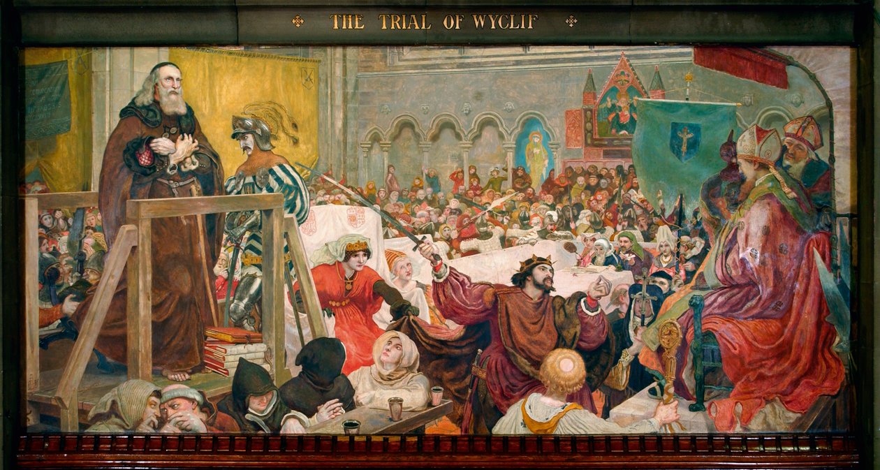 Proces s Wyclifem od Ford Madox Brown