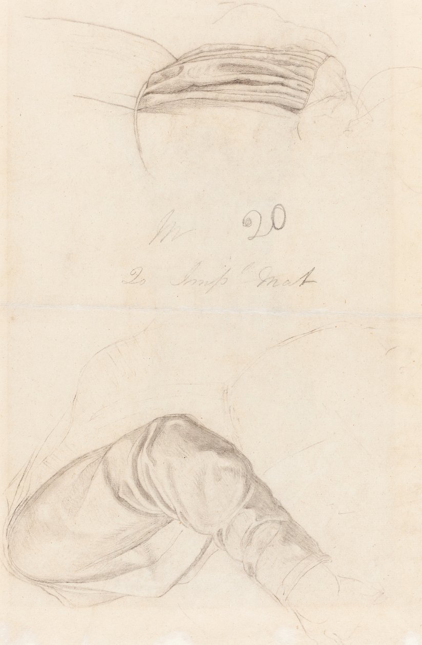 Dvě studie soukenictví [verso] od Ford Madox Brown