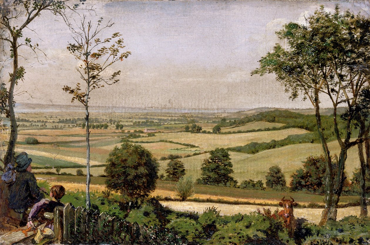 „Pohled z Shorn Ridgway, Kent“, 1849 a 1873 od Ford Madox Brown