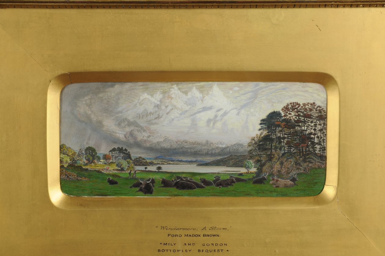 Windermere - A Storm, 1848 (wc na papíře) od Ford Madox Brown
