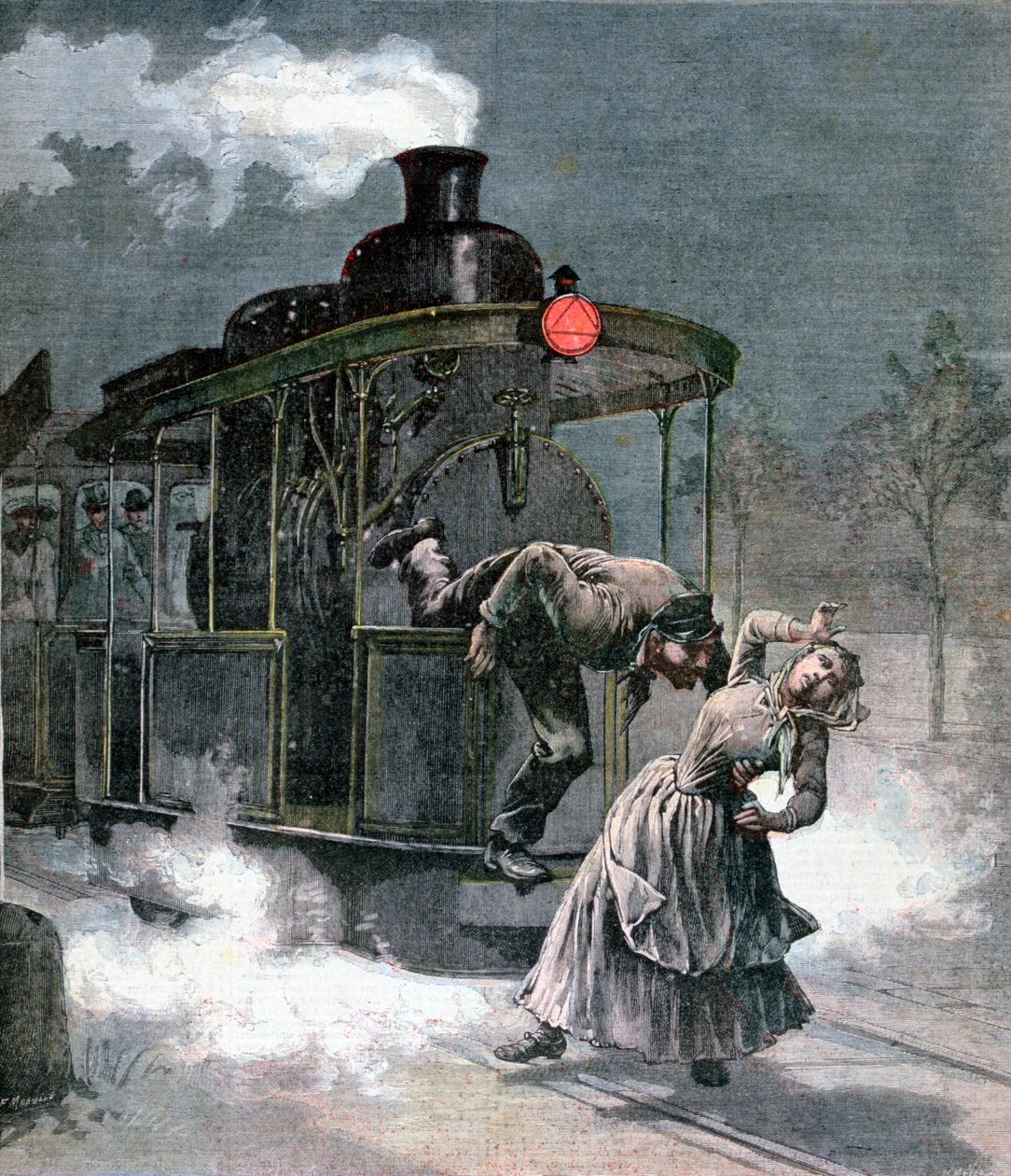 Nehoda na železniční trati Marly-le-Roi, Francie, 1891 od Fortuné Méaulle