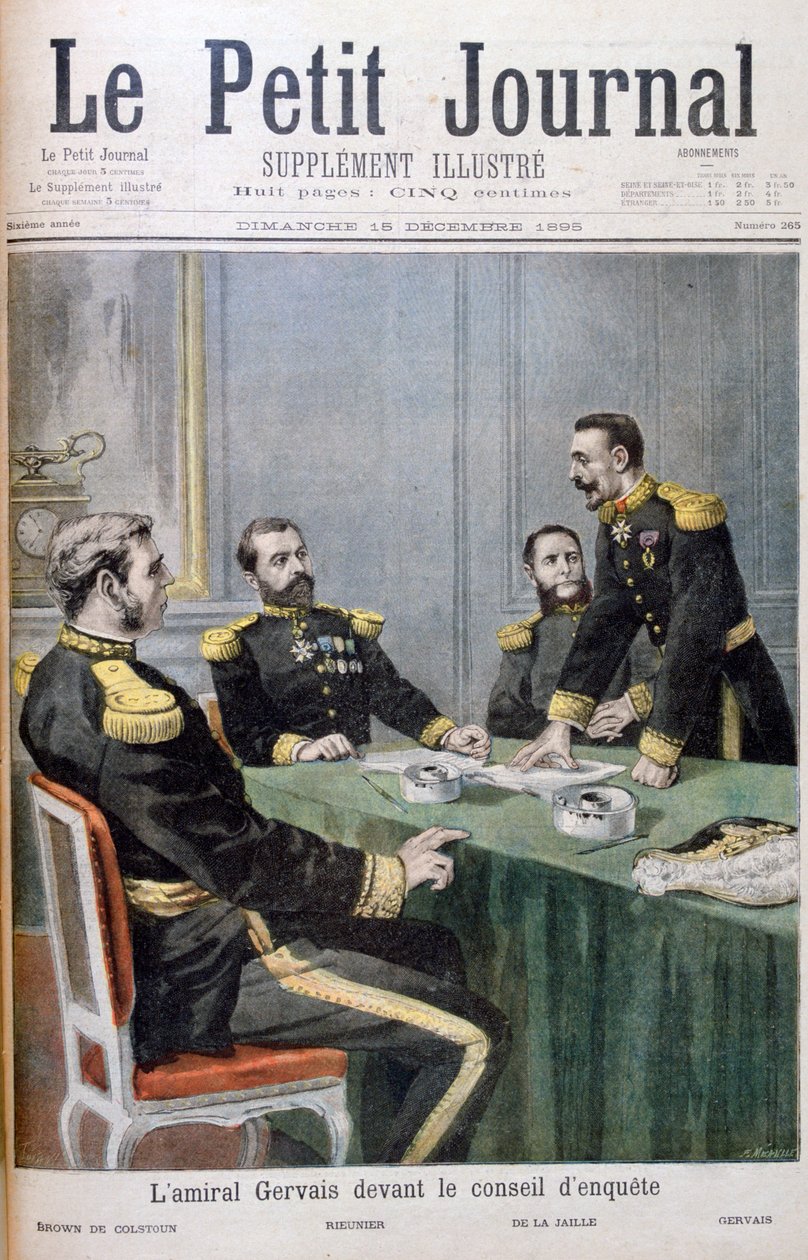 Admirál Gervais před vyšetřovací komisí, 1895 od Fortuné Méaulle
