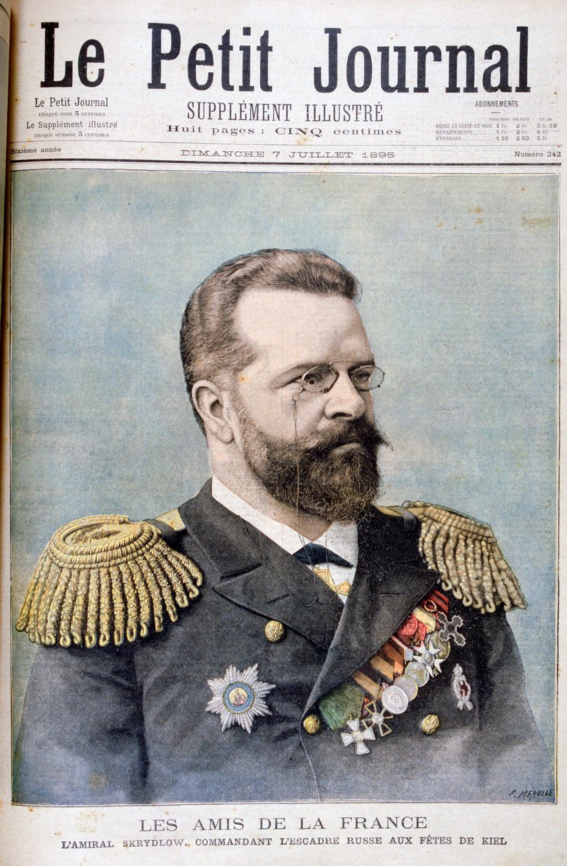 Admirál Nikolaj Skrydlov, ruský námořní důstojník, 1895 od Fortuné Méaulle