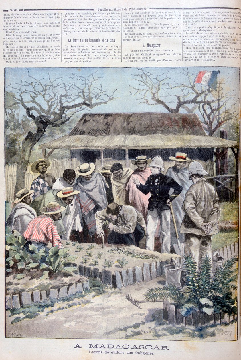 Zemědělská lekce pro původní obyvatele Madagaskaru, 1897 od Fortuné Méaulle