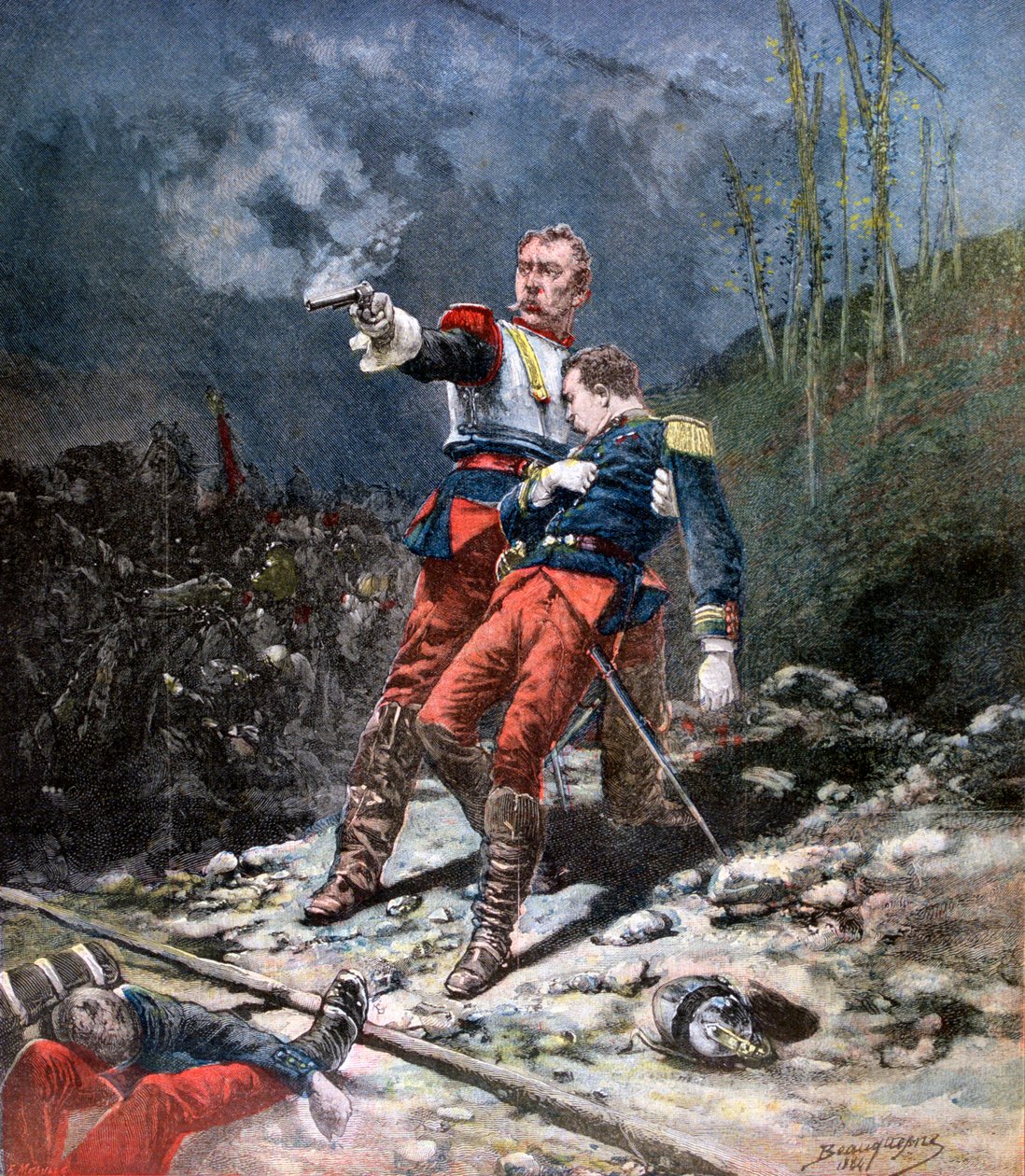 Tváří v tvář nepříteli, 1884, 1890 od Fortuné Méaulle