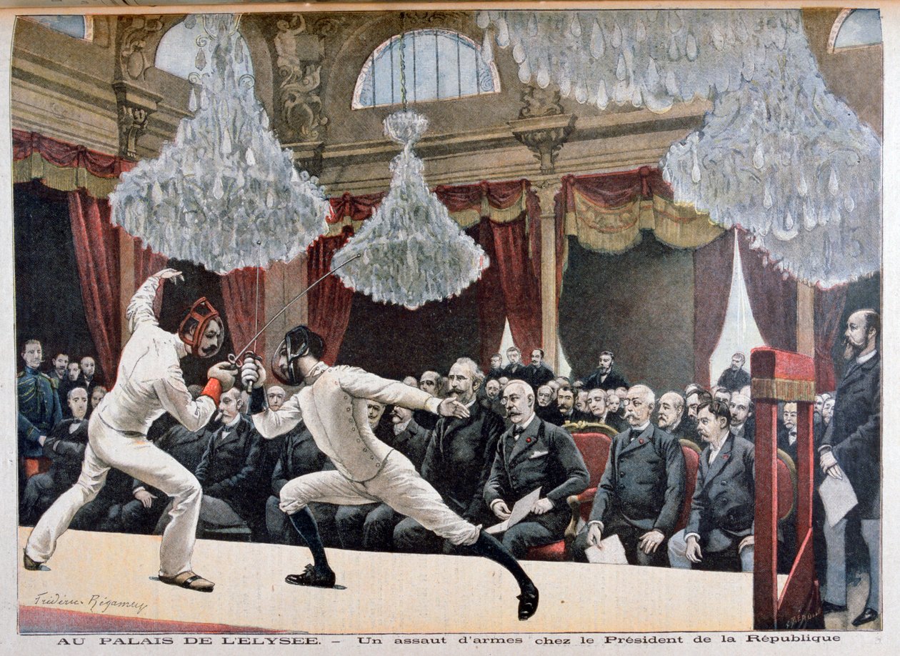 Oplocení před prezidentem republiky, Palais de lÉlysée, 1895 od Fortuné Méaulle