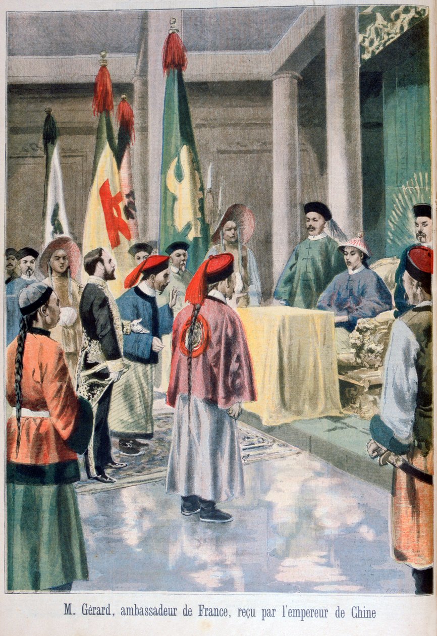 Francouzský velvyslanec Gérard před čínským císařem Guangxu, 1895 od Fortuné Méaulle