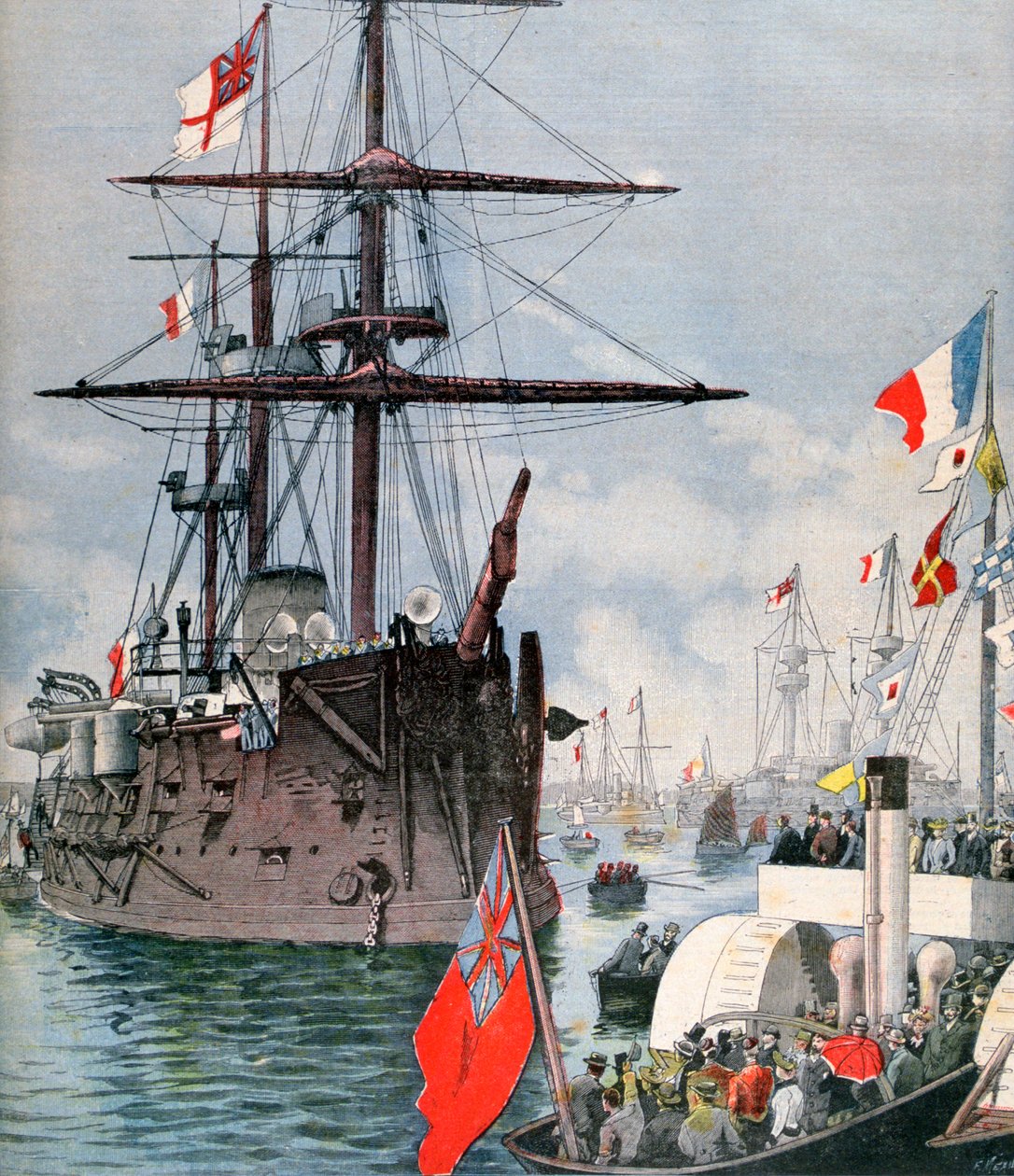 Francouzská flotila v Portsmouth Harbour, 1891 od Fortuné Méaulle