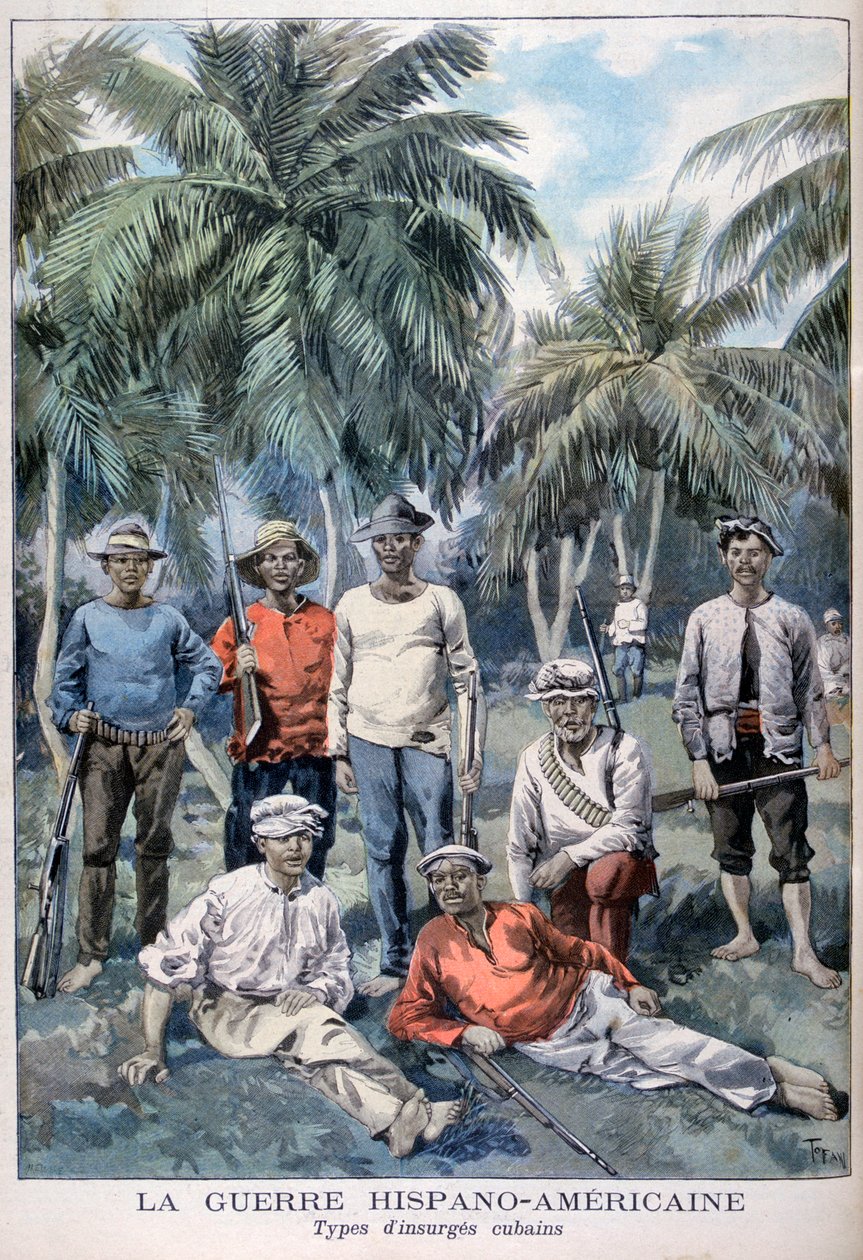 Povstalci Kubánci během španělsko-americké války, 1898 od Fortuné Méaulle