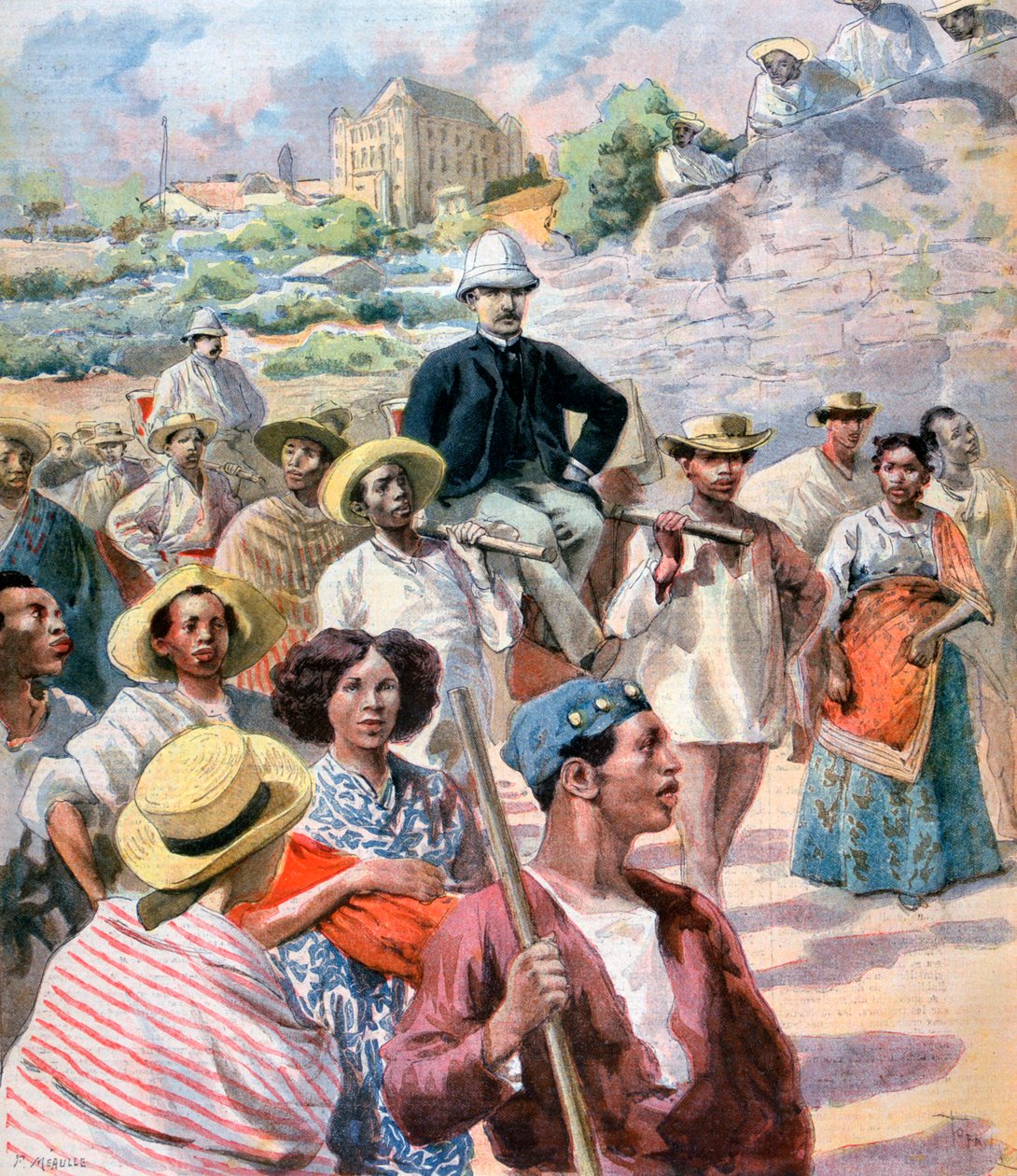 M le Myre de Vilers na Madagaskaru, 1894 od Fortuné Méaulle