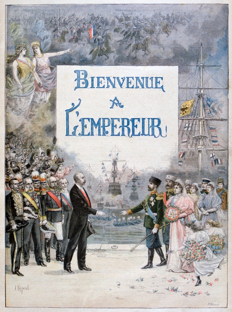 Nicholas II Ruska a Félix Faure, prezident Francouzské republiky, 1896 od Fortuné Méaulle