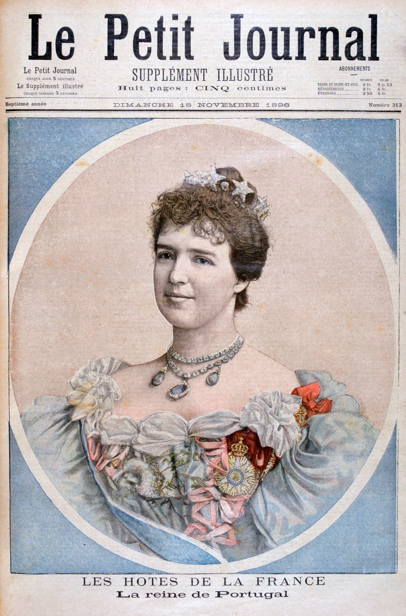 Portrét portugalské královny Amélie, 1896 od Fortuné Méaulle