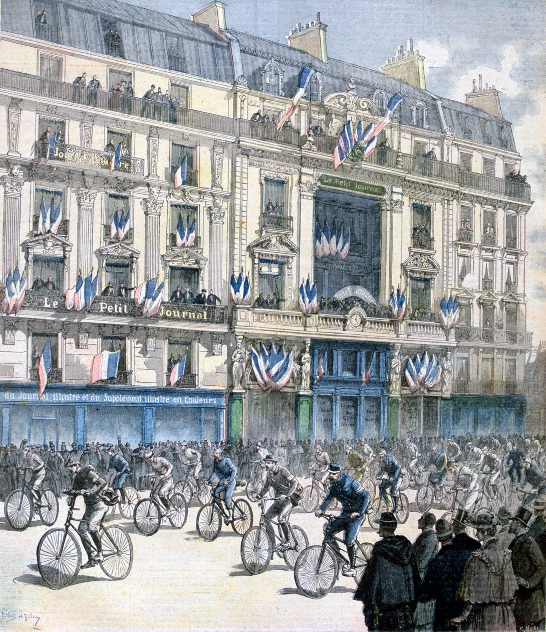 Start cyklistického závodu Paříž-Brest-Paříž, 1891 od Fortuné Méaulle