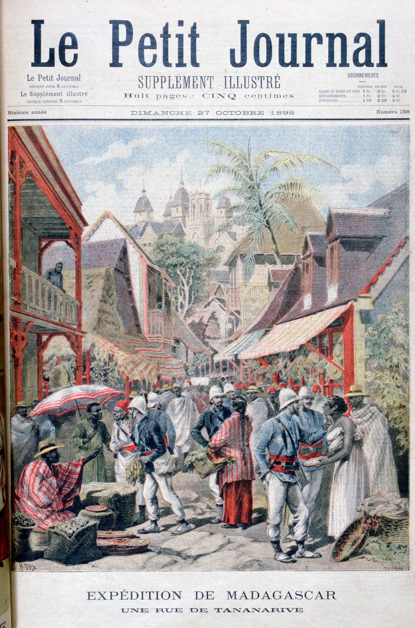 Tananarive Antananarivo, hlavní město Madagaskaru, 1895 od Fortuné Méaulle
