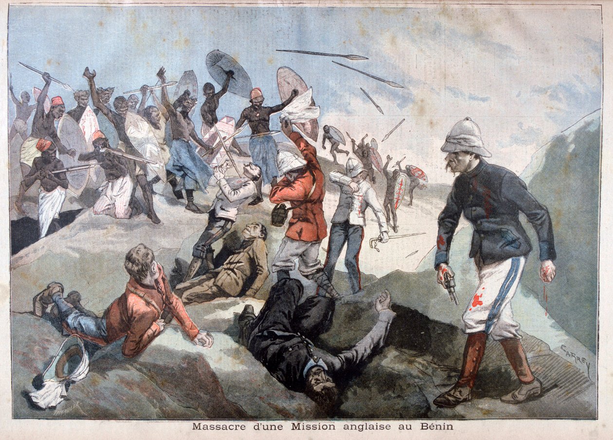 Masakr anglické mise v Beninu, 1897 od Fortuné Méaulle