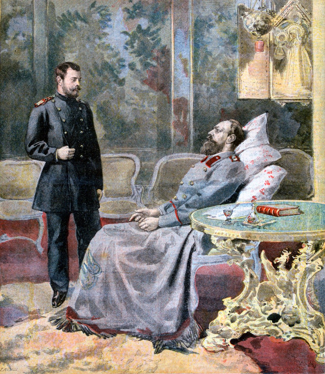 Carevič Nicholas a jeho otec car Alexandr III z Ruska, 1894 od Fortuné Méaulle