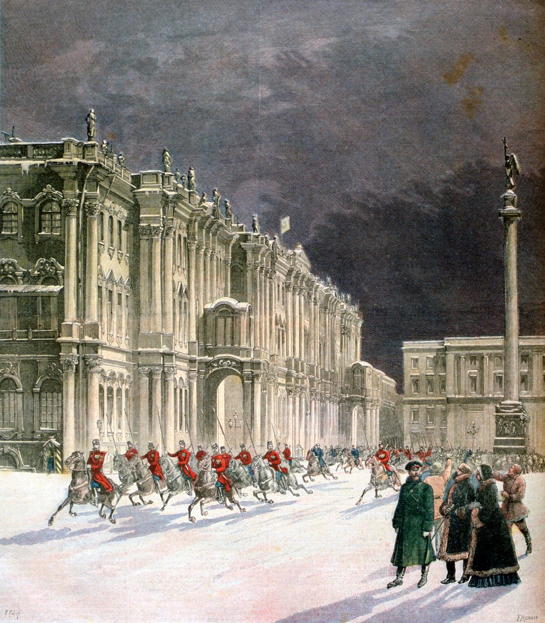 Zimní palác, Petrohrad, Rusko, 1891 od Fortuné Méaulle