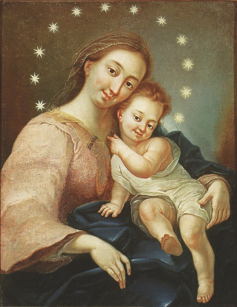 Madonna a dítě od Fortunat Bergant