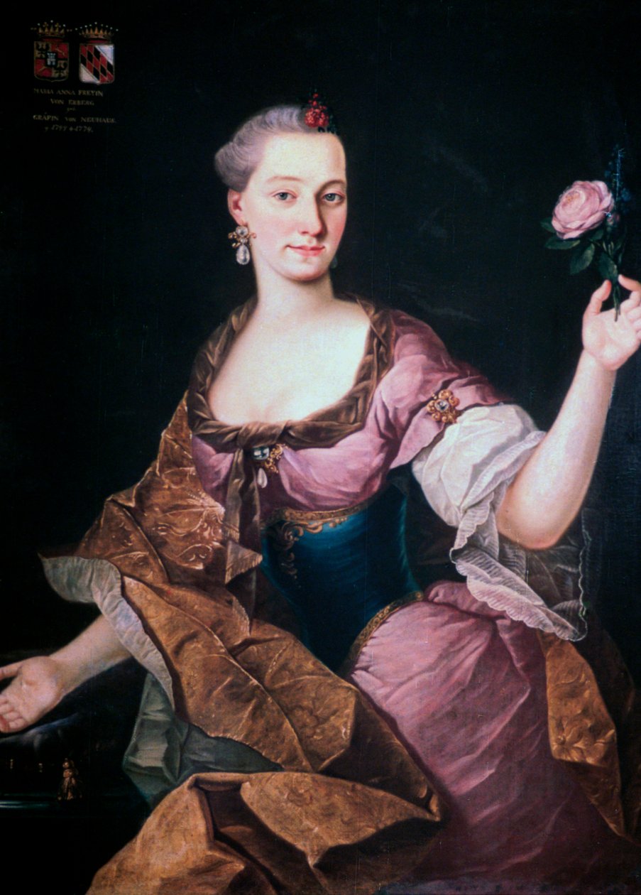 Maria Anna Freyin von Erberg, Lublaň, c1741-1769 od Fortunat Bergant