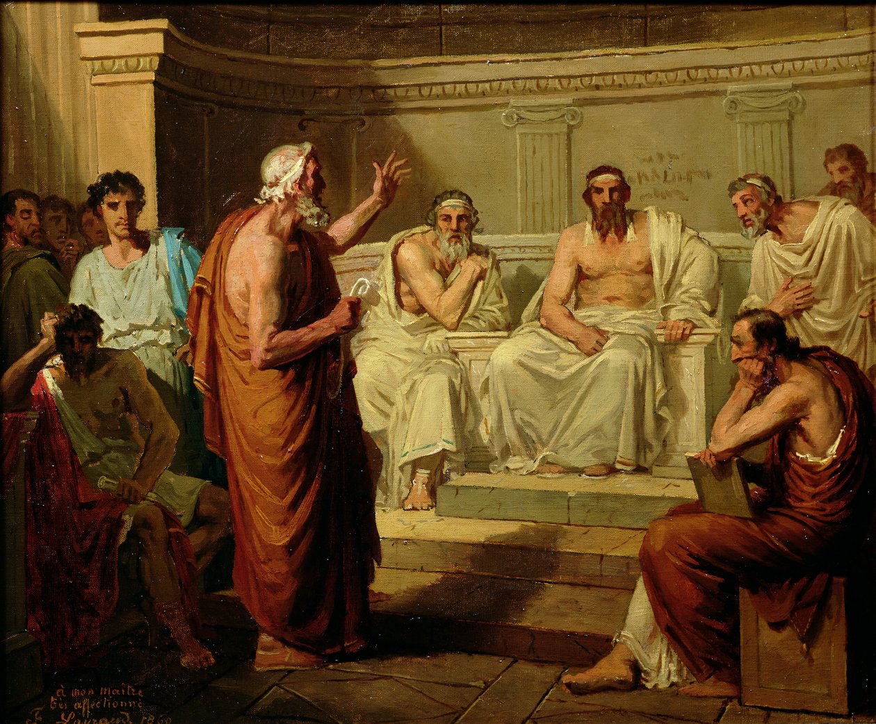 Sofokles obžalován svými syny, 1860 od Fortune Joseph Seraphin Layraud