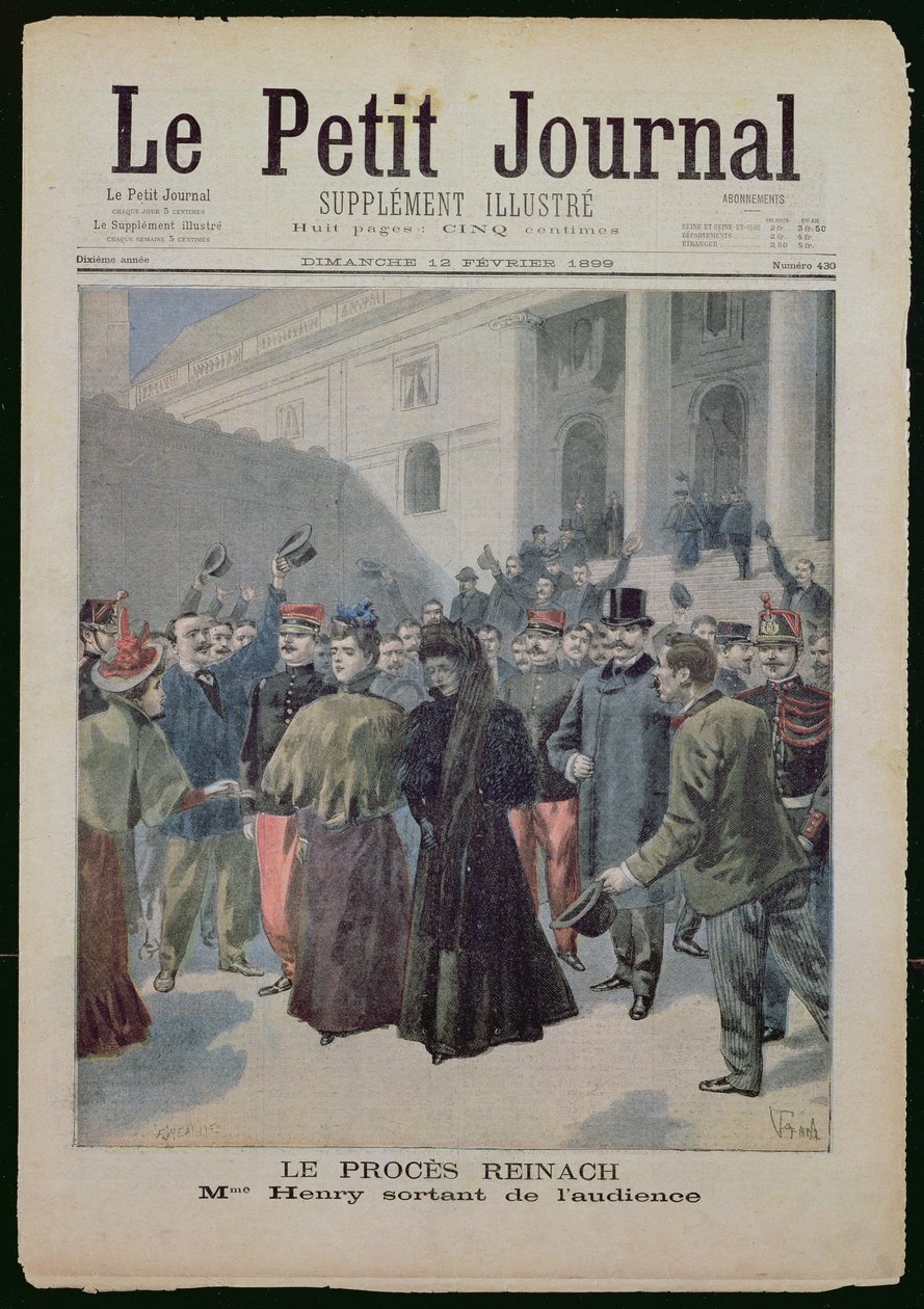Reinachův proces, z „Le Petit Journal“, 12. února 1899 od Fortune Louis Meaulle