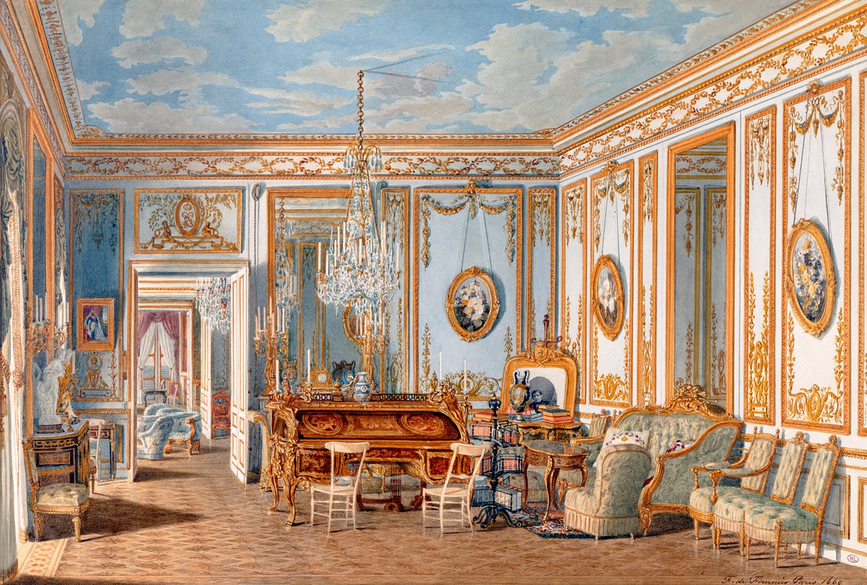 Studie císařovny Eugenie v Saint-Cloud, 1860 od Fortune de Fournier