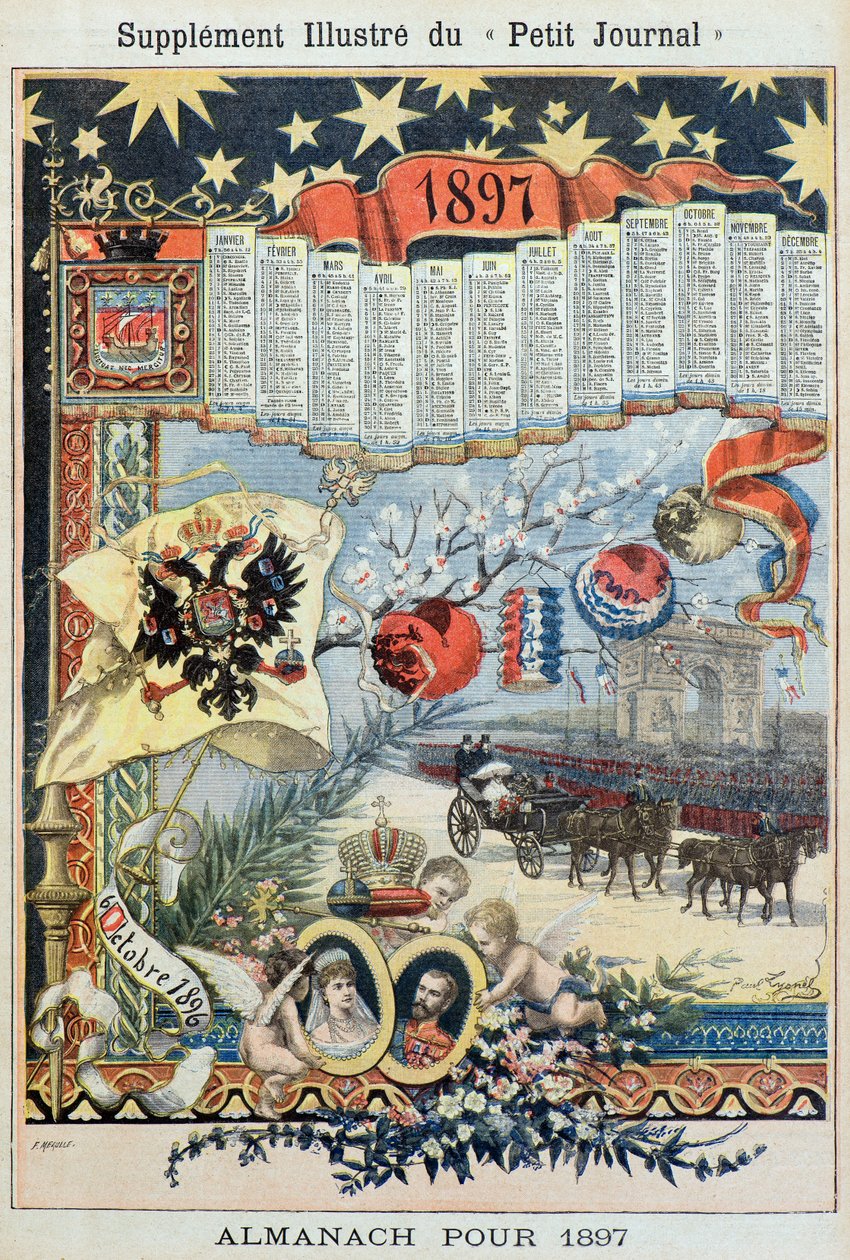 Almanach na rok 1897 (rytina) od Fortune Louis Meaulle