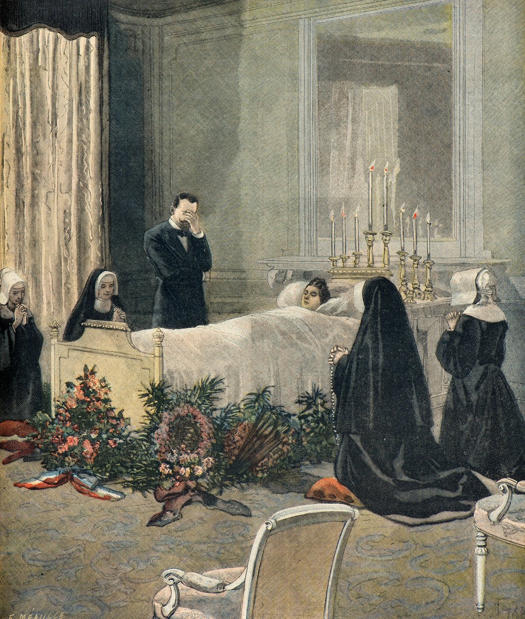 Cecile Carnot na smrtelné posteli od Fortune Louis Meaulle