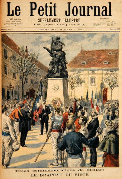 Připomínka obléhání Belfortu, ilustrace z Le Petit Journal, 19. dubna 1896 od Fortune Louis Meaulle