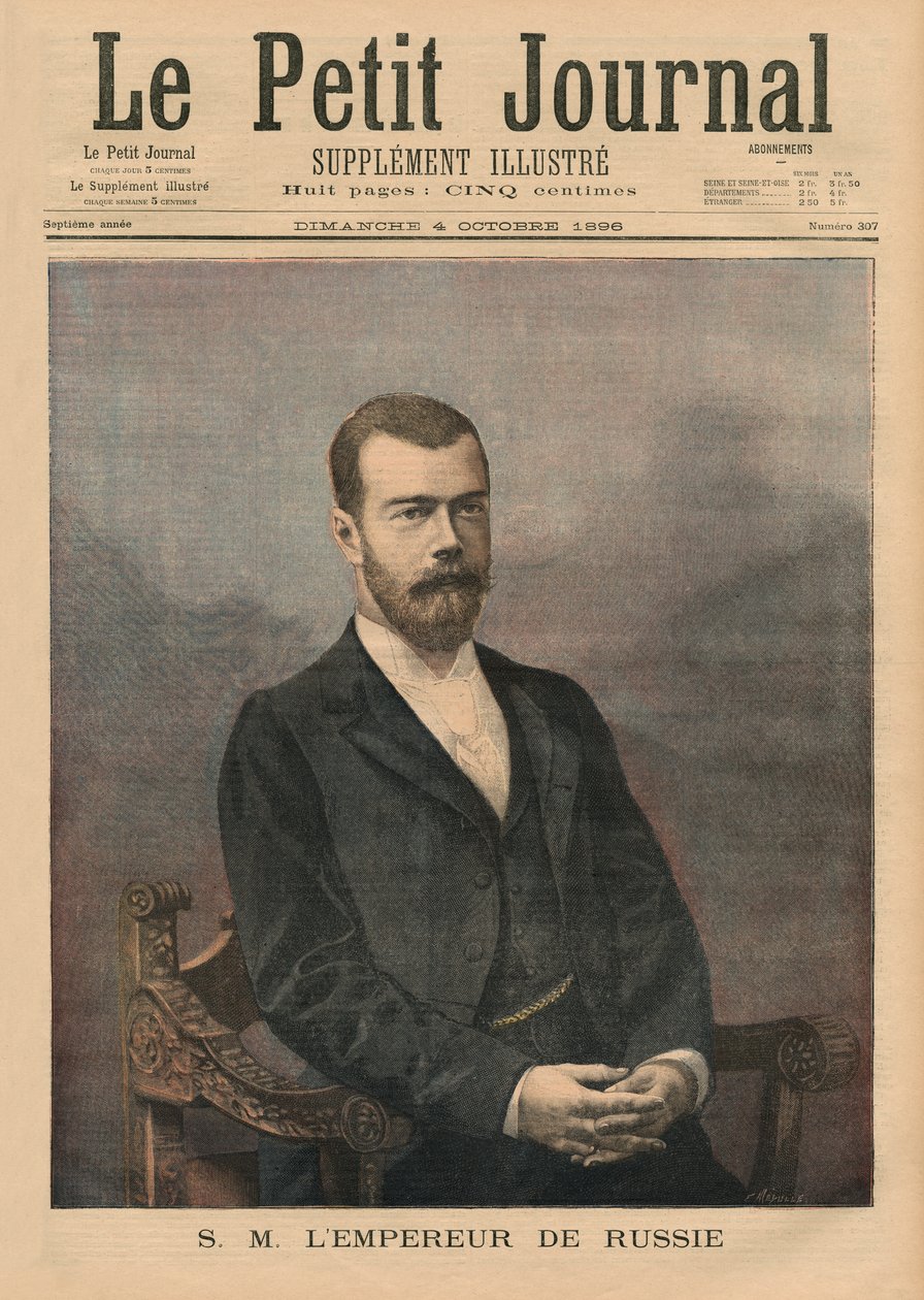 Jeho Veličenstvo císař Mikuláš II. Ruska, ilustrace přední obálky 