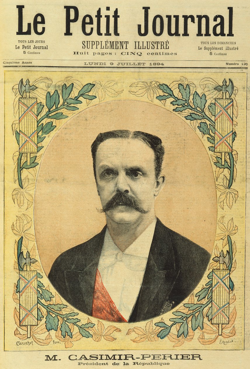 Monsieur Jean Casimir-Perier (1847-1907) z Le Petit Journal, 9. července 1894 od Fortune Louis Meaulle