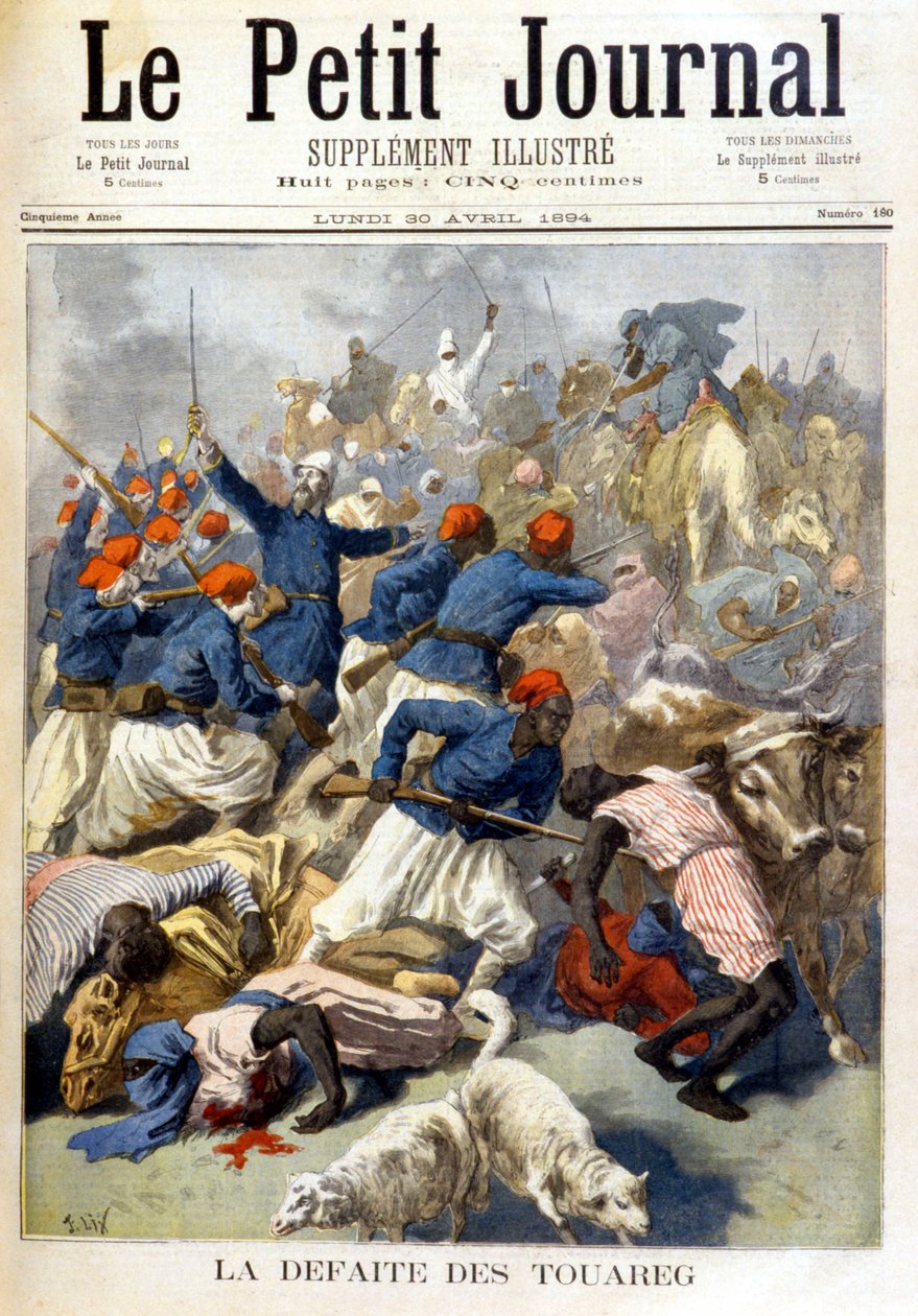 Porážka Tuaregů - v „“Le Petite Journal““ z 30.4.1894 od Fortune Louis Meaulle