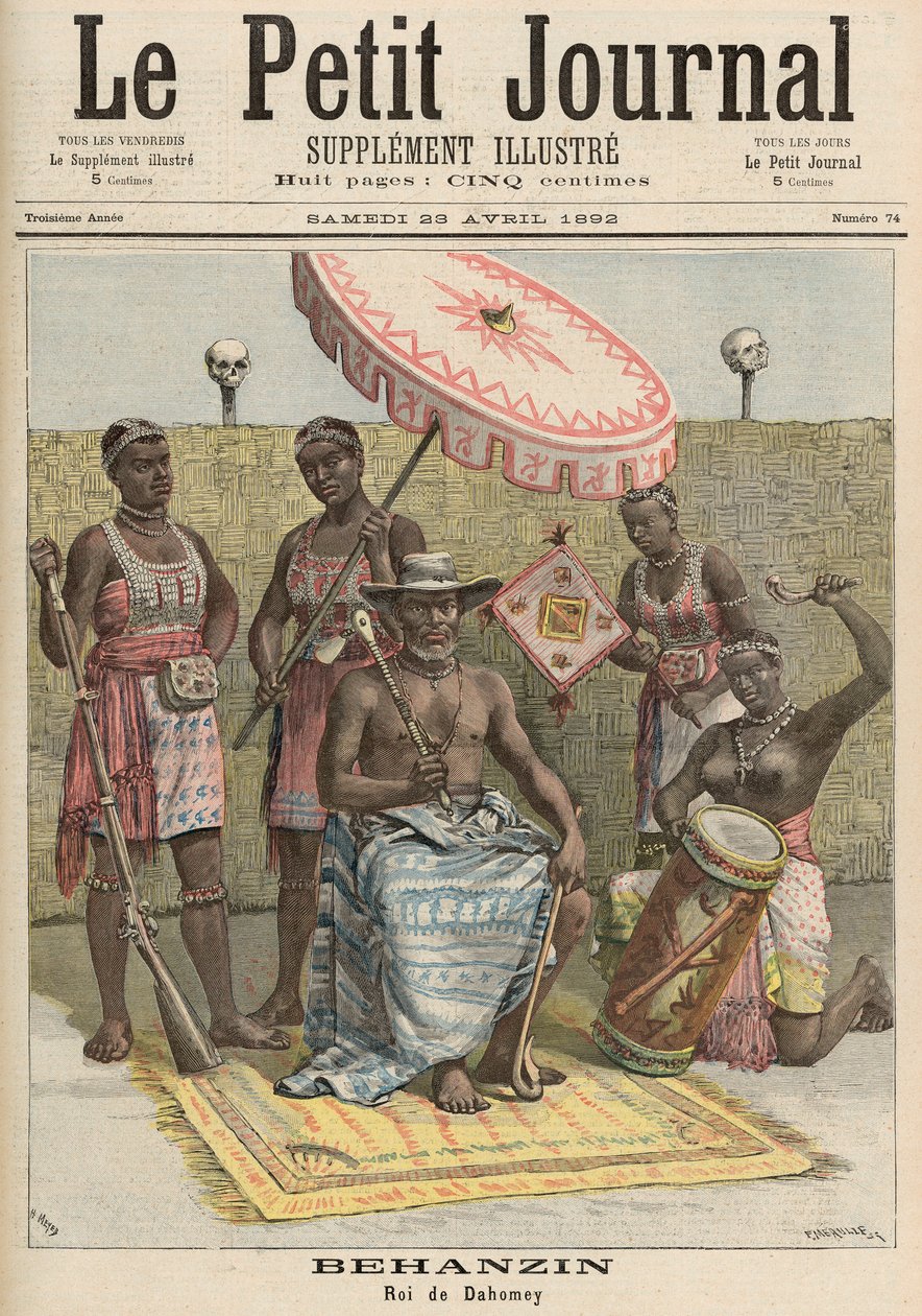 Behanzin (1844-1906) král Dahomey, z „Le Petit Journal“, 23. dubna 1892 od Fortune Louis Meaulle and Henri Meyer