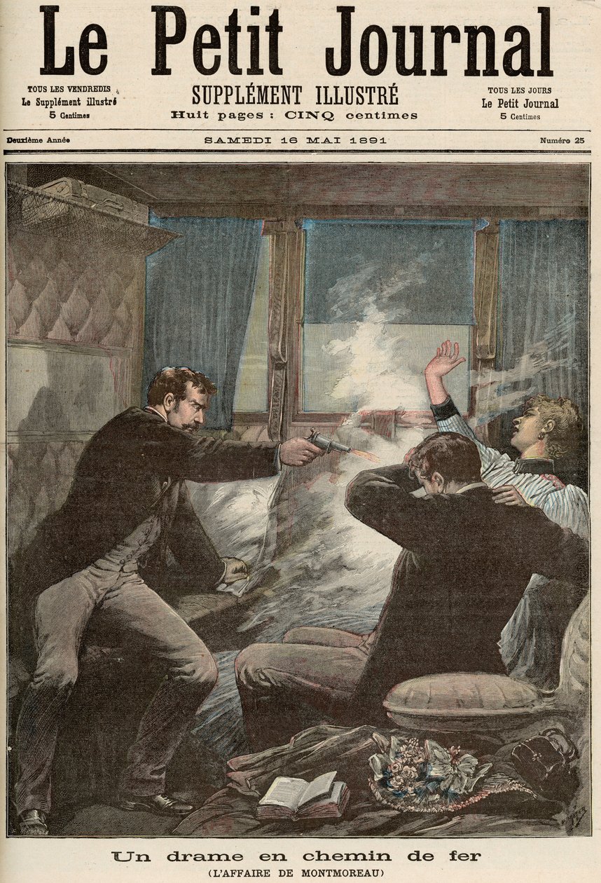 Drama na železnici: z listu "Le Petit Journal", 16. května 1891. od Fortune Louis Meaulle and Henri Meyer