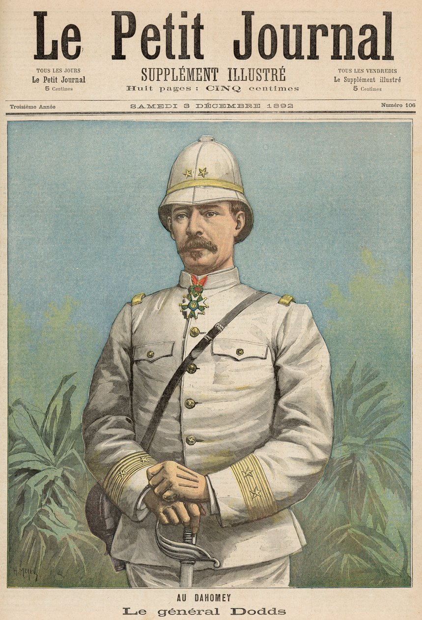 Generál Alfred Amedee Dodds (1842-1922) v Dahomey, z „Le Petit Journal“, 3. prosince 1892 od Fortune Louis Meaulle and Henri Meyer