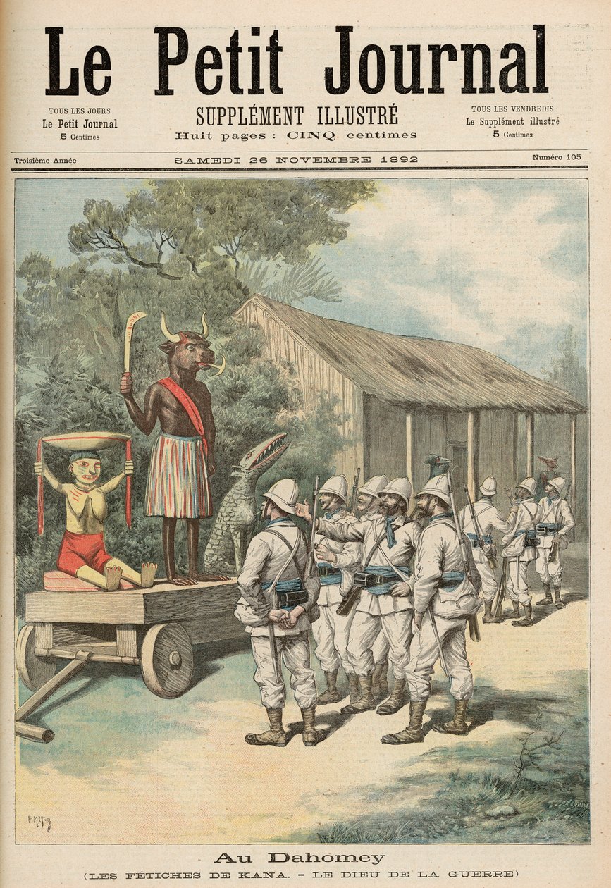 Kana Fetiše v Dahomey, z „Le Petit Journal“, 26. listopadu 1892 od Fortune Louis Meaulle and Henri Meyer