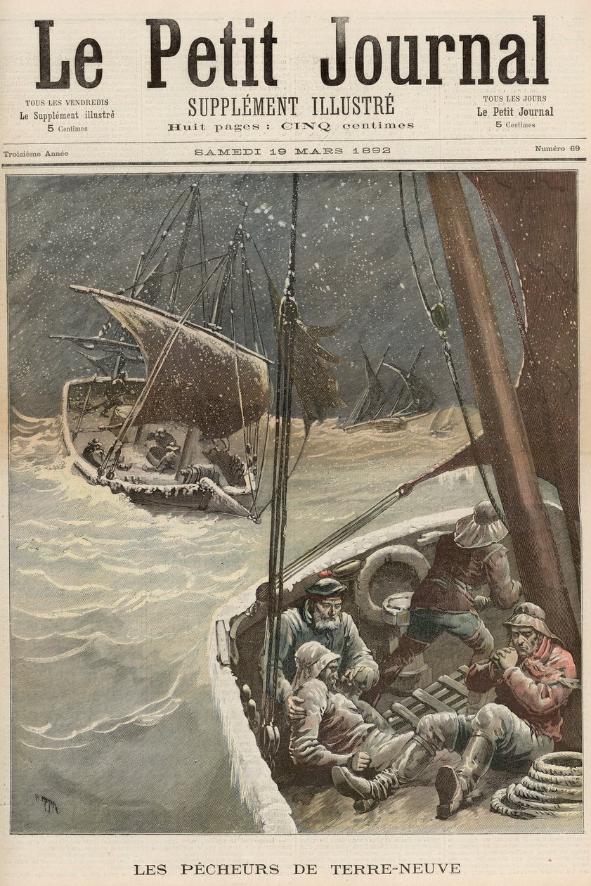 Newfoundland Fishermen, z „Le Petit Journal“, 19. března 1892 od Fortune Louis Meaulle and Henri Meyer