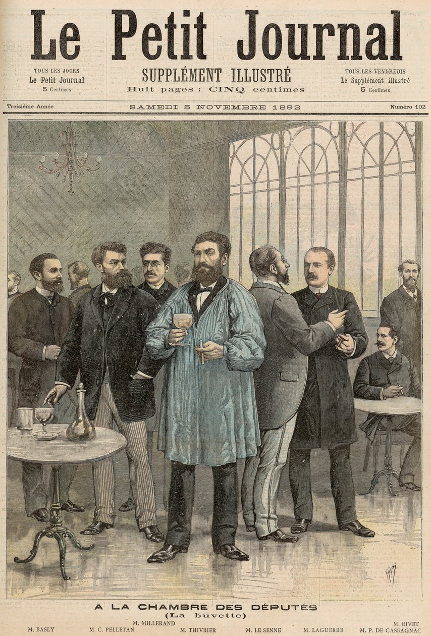 Poslanecká sněmovna: Občerstvovačka, z „Le Petit Journal“, 5. listopadu 1892 od Fortune Louis Meaulle and Henri Meyer