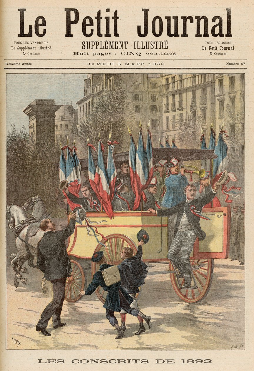 Odvedenci z roku 1892, z „Le Petit Journal“, 5. března 1892 od Fortune Louis Meaulle and Henri Meyer