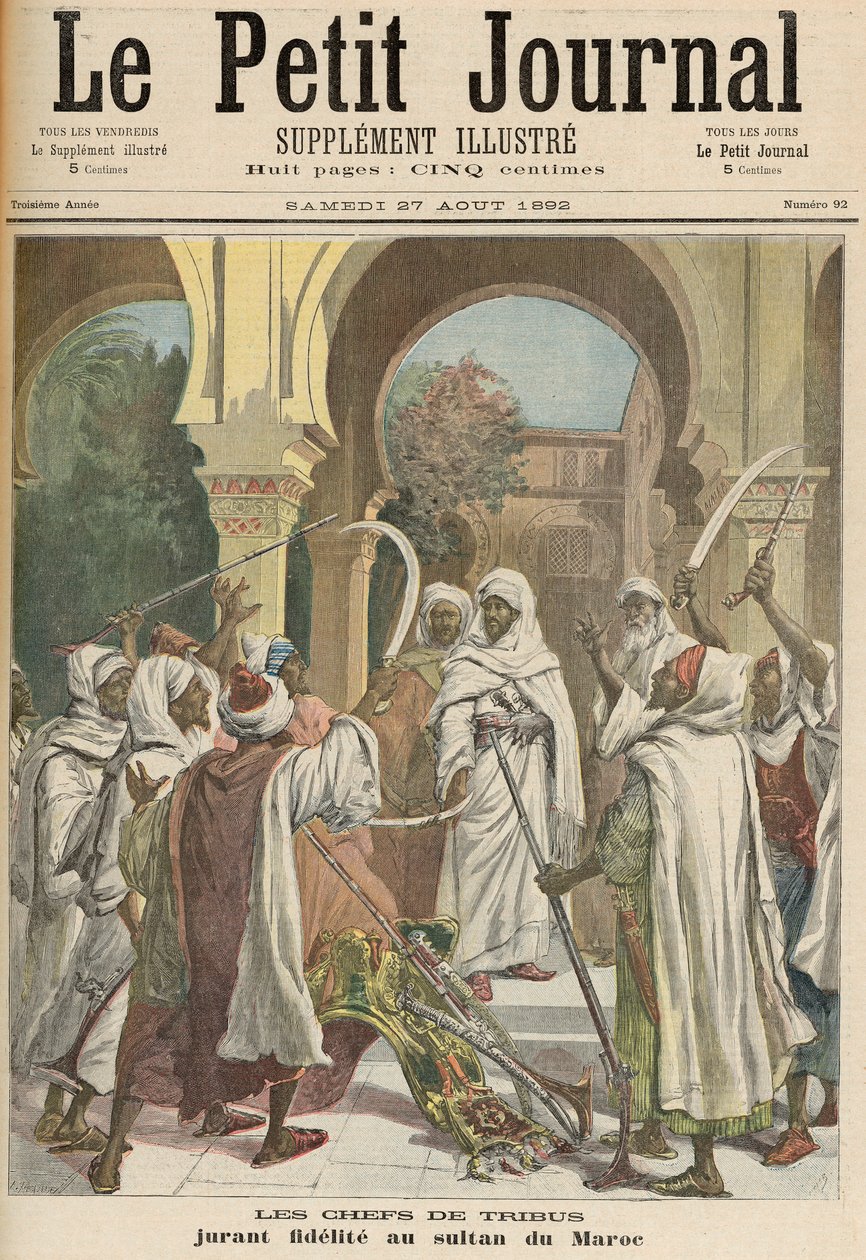 Kmenoví náčelníci přísahají věrnost marockému sultánovi, z „Le Petit Journal“, 27. srpna 1892 od Fortune Louis Meaulle and Henri Meyer