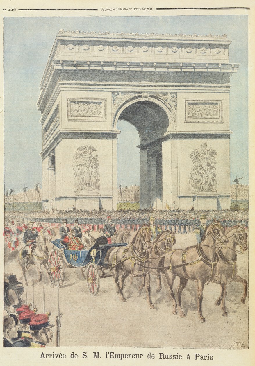 Car Nicholas II (1894-1917) v Paříži, z „Le Petit Journal“, 11. října 1896 od Fortune Louis Meaulle and Henri Meyer
