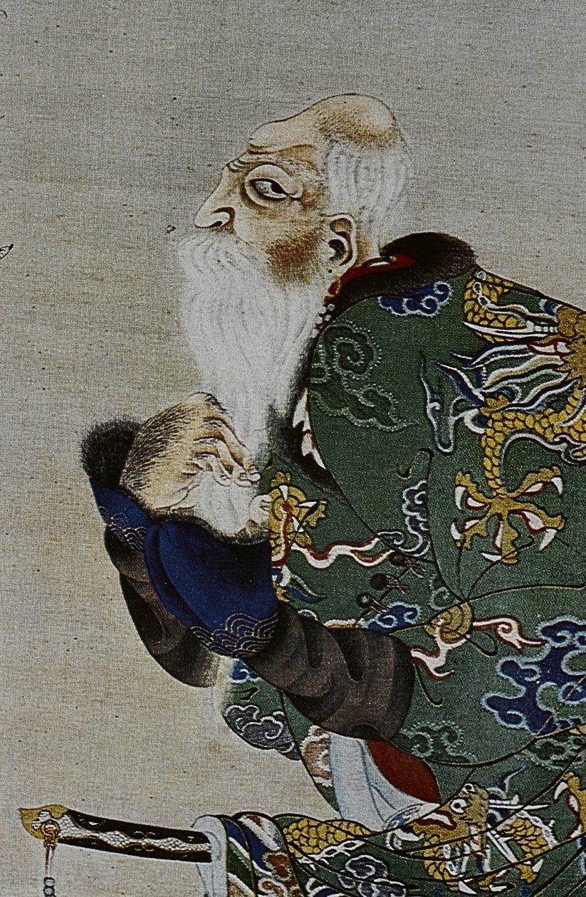 Velcí vůdci Ainu osmnáctého století: Itokoi a Šiniči z Akkeši, Čosama z Uraašibetsu a Šonko z Nošappu, zejména ilustrace. od Fosco Maraini