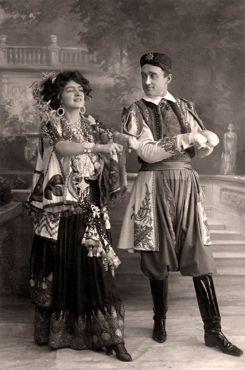 Lily Elsie a Joseph Coyne ve Veselé vdově, 1908. od Foulsham and Banfield